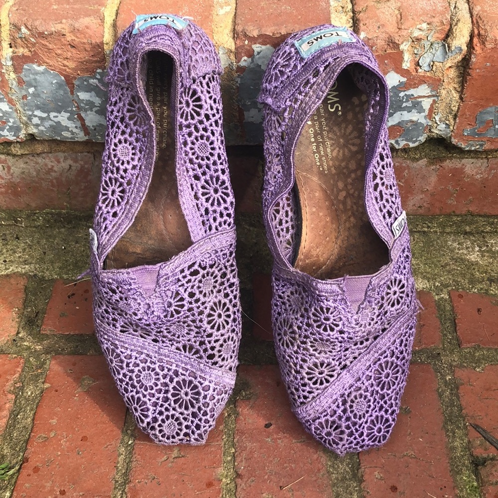 Toms Floral Lace Classics 🌸💜